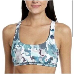 SPANX Women Size S Green Camo Low Impact Sports Bra